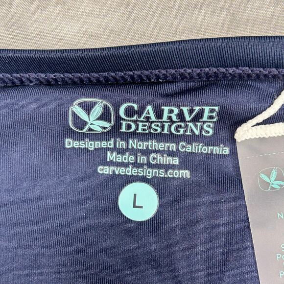 NEW Carve Bikini Bottom Women Lg Navy Barth Bottom Style Beach Tropical Swim - Picture 2 of 6